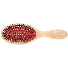 Oval Bamboo Paddle Brush - Plastic Pins Oval Bamboo Paddle Brush - Plastic Pins